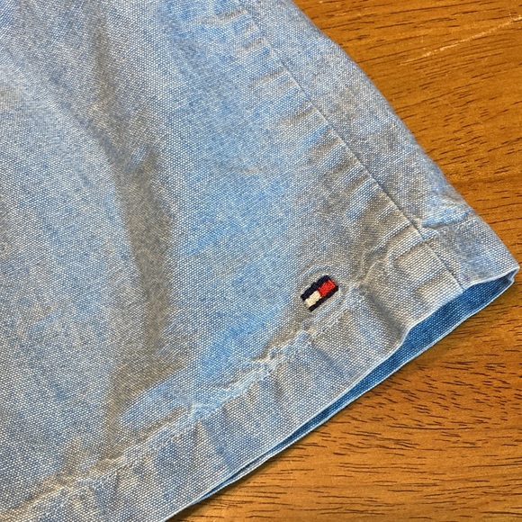 Vintage Tommy Hilfiger Girls Size 18-24 Months Dress Chambray Tennis Logo Blue - Picture 5 of 9